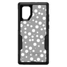 DistinctInk OtterBox Commuter Series Case for Apple iPhone or Samsung Galaxy - Silver White Bubbles Polka Dots
