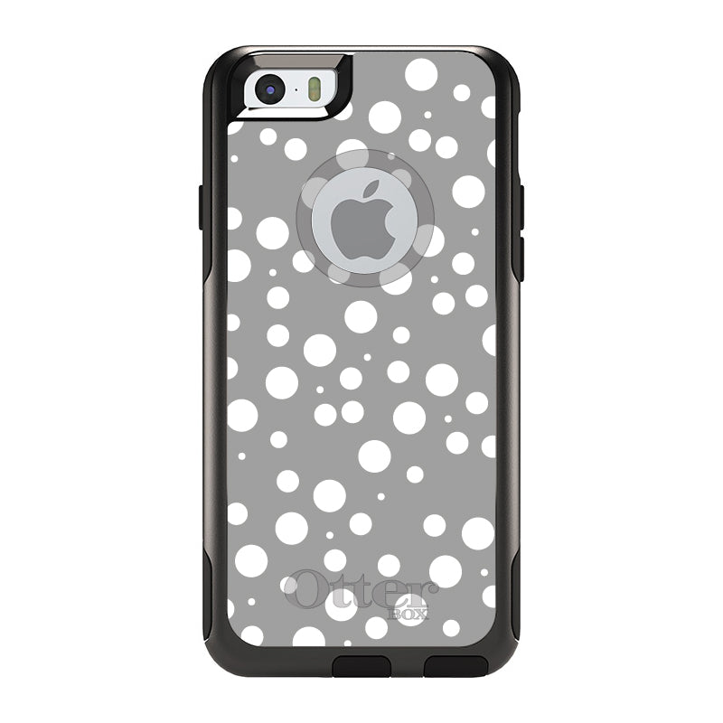Silver White Bubbles Polka Dots OtterBox Commuter Case for iPhone & Galaxy, view 4
