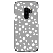 DistinctInk® Hard Plastic Snap-On Case for Apple iPhone or Samsung Galaxy - Silver White Bubbles Polka Dots