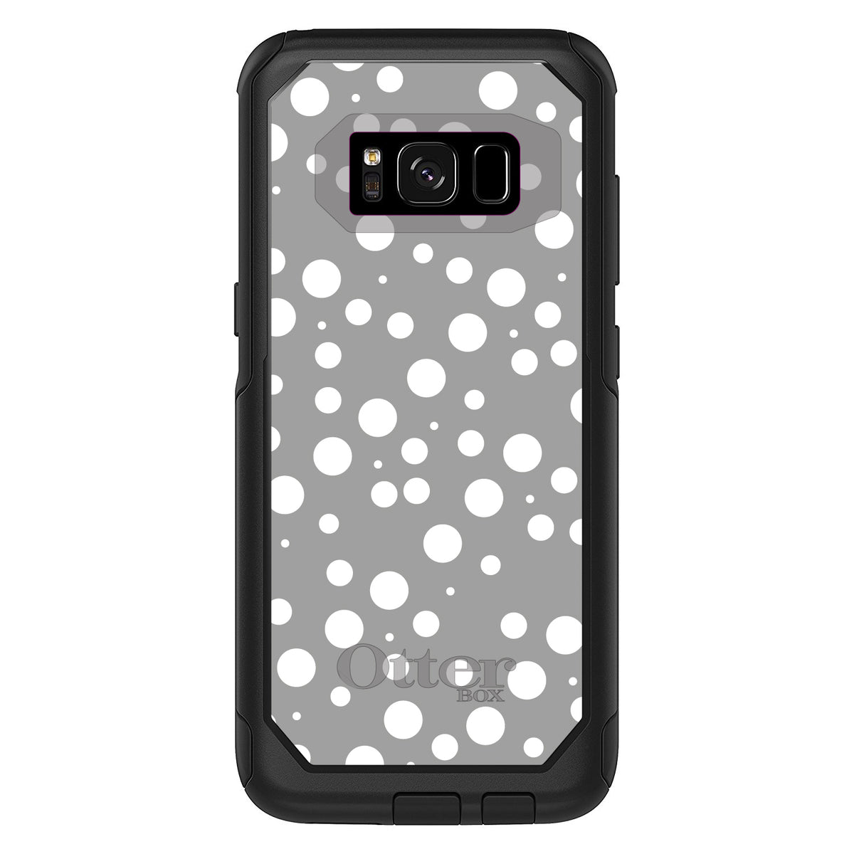 Silver White Bubbles Polka Dots OtterBox Commuter Case for iPhone & Galaxy, view 10
