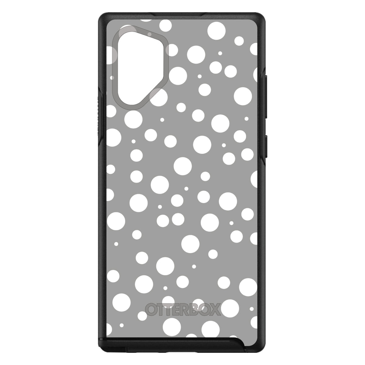 Silver White Bubbles Polka Dots OtterBox Symmetry Case for iPhone & Galaxy, view 11