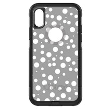 DistinctInk OtterBox Commuter Series Case for Apple iPhone or Samsung Galaxy - Silver White Bubbles Polka Dots