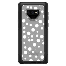 DistinctInk OtterBox Commuter Series Case for Apple iPhone or Samsung Galaxy - Silver White Bubbles Polka Dots