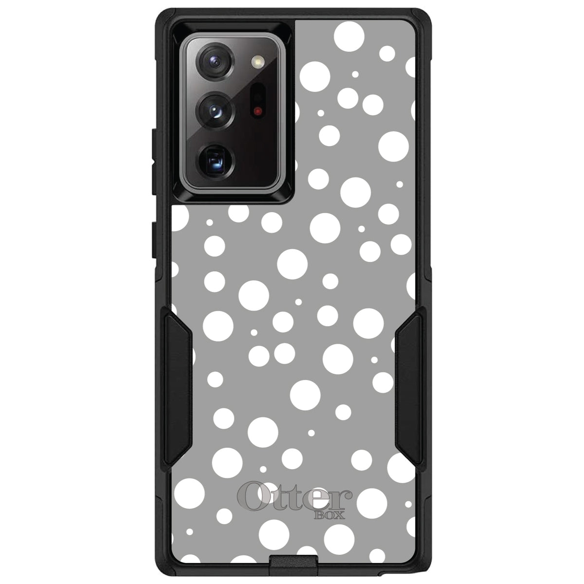 Silver White Bubbles Polka Dots OtterBox Commuter Case for iPhone & Galaxy, view 12