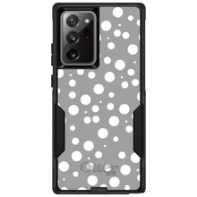 DistinctInk OtterBox Commuter Series Case for Apple iPhone or Samsung Galaxy - Silver White Bubbles Polka Dots