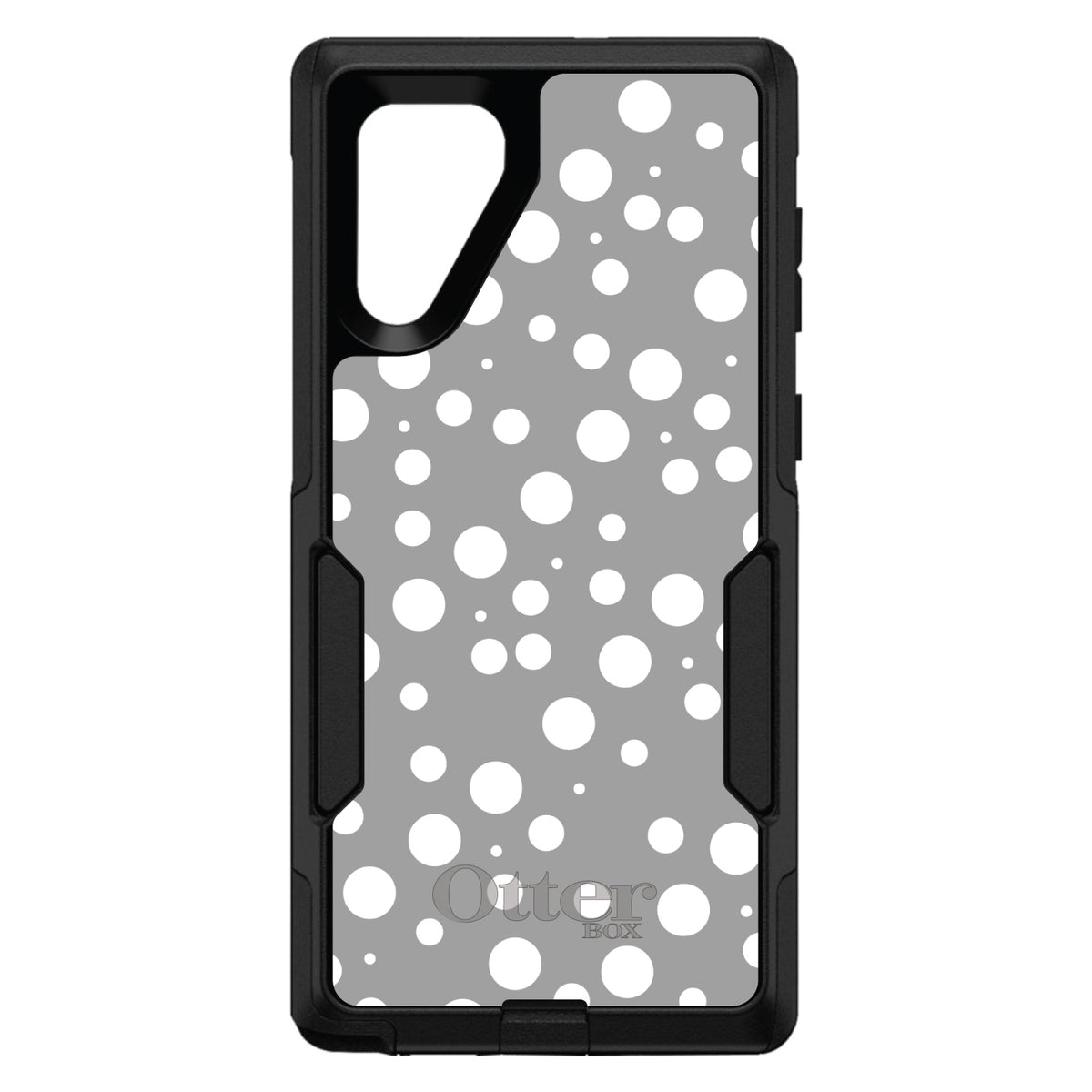 Silver White Bubbles Polka Dots OtterBox Commuter Case for iPhone & Galaxy, view 13