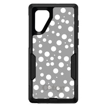 DistinctInk OtterBox Commuter Series Case for Apple iPhone or Samsung Galaxy - Silver White Bubbles Polka Dots