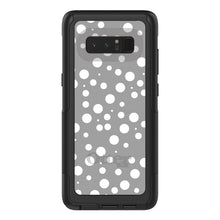 DistinctInk OtterBox Commuter Series Case for Apple iPhone or Samsung Galaxy - Silver White Bubbles Polka Dots