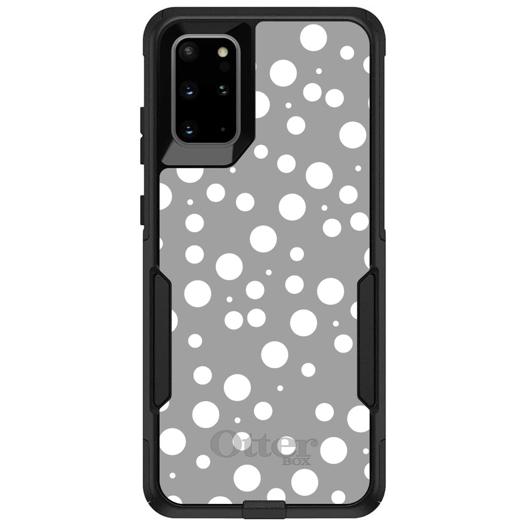 Silver White Bubbles Polka Dots OtterBox Commuter Case for iPhone & Galaxy, view 6