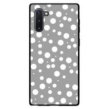 DistinctInk® Hard Plastic Snap-On Case for Apple iPhone or Samsung Galaxy - Silver White Bubbles Polka Dots