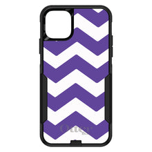 DistinctInk™ OtterBox Commuter Series Case for Apple iPhone or Samsung Galaxy - Purple White Chevron Stripes