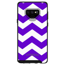 DistinctInk™ OtterBox Symmetry Series Case for Apple iPhone / Samsung Galaxy / Google Pixel - Purple White Chevron Stripes