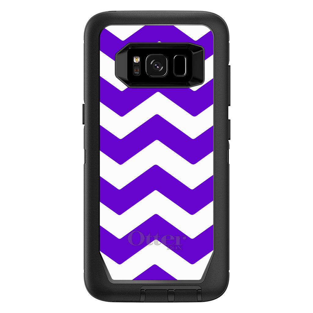 Purple White Chevron Stripes OtterBox Defender Case for iPhone & Galaxy, view 12