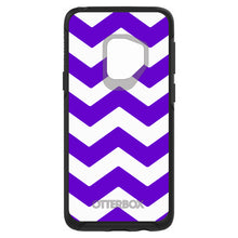 DistinctInk™ OtterBox Symmetry Series Case for Apple iPhone / Samsung Galaxy / Google Pixel - Purple White Chevron Stripes