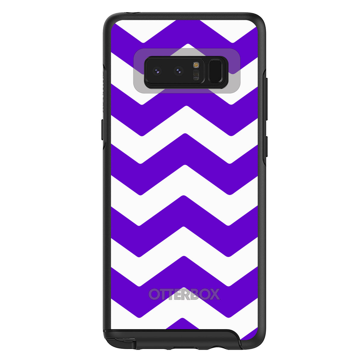 Purple White Chevron Stripes OtterBox Symmetry Case for iPhone & Galaxy, view 14