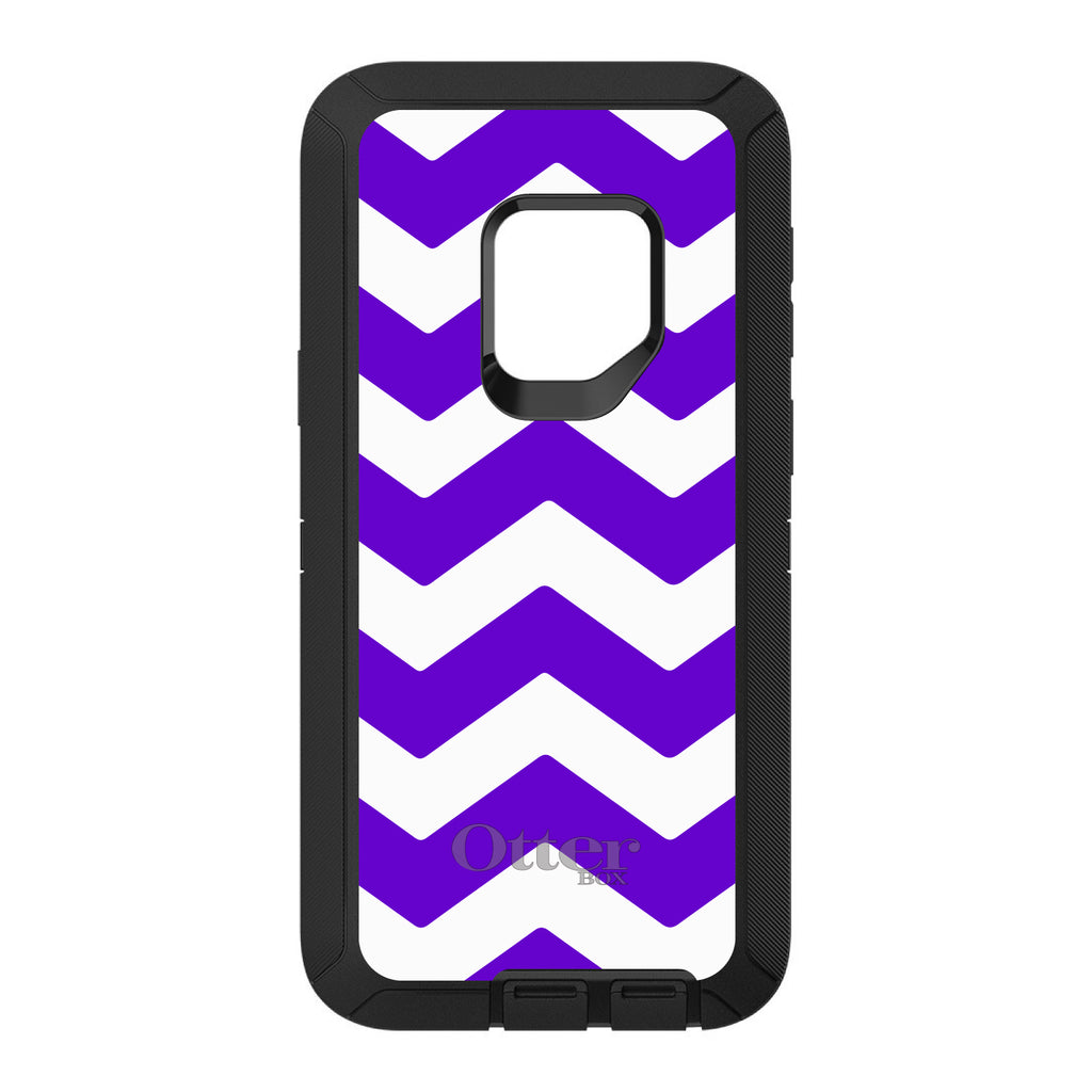 Purple White Chevron Stripes OtterBox Defender Case for iPhone & Galaxy, view 11