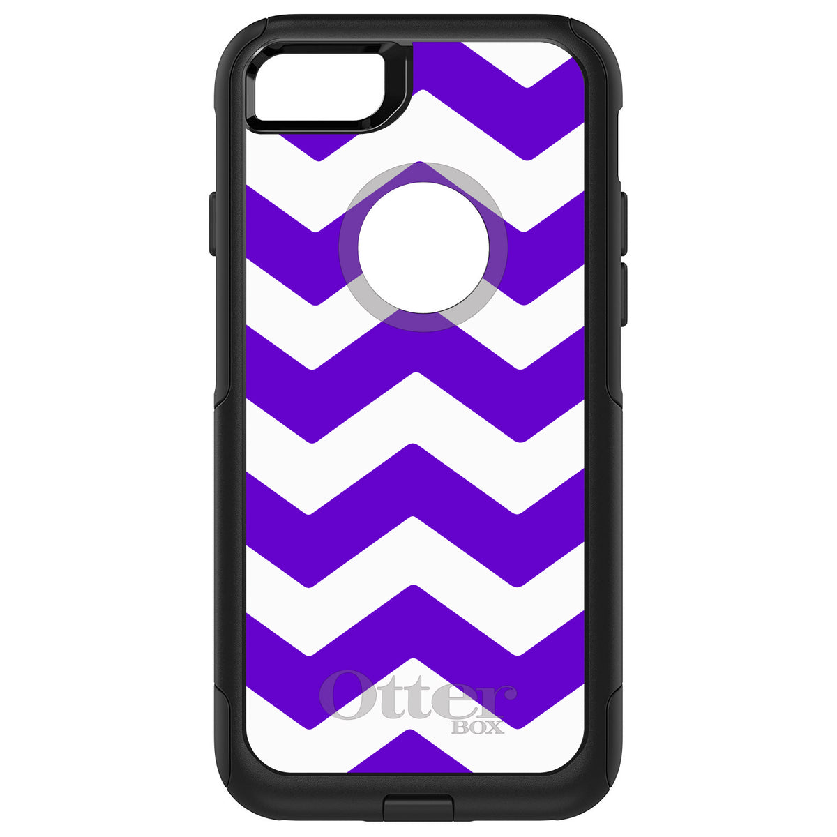 Purple White Chevron Stripes OtterBox Commuter Case for iPhone & Galaxy