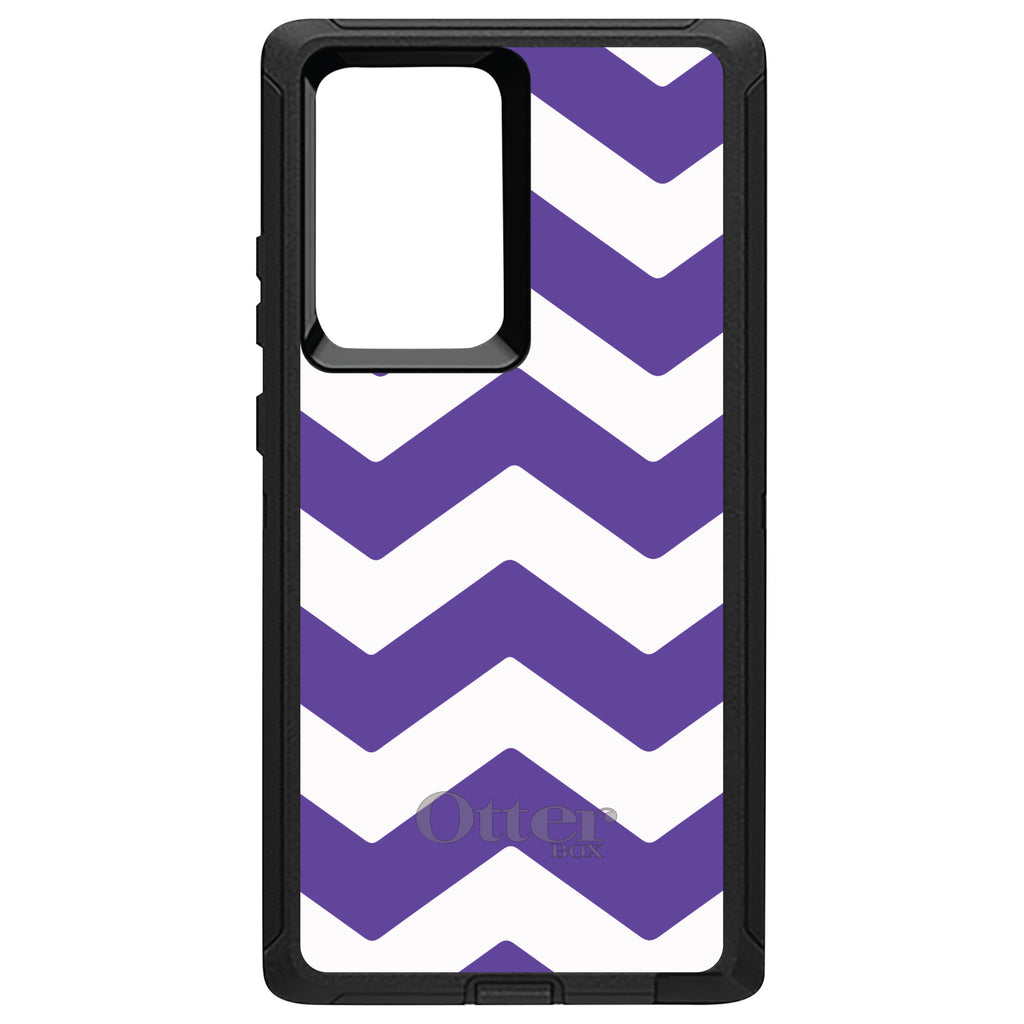 Purple White Chevron Stripes OtterBox Defender Case for iPhone & Galaxy, view 13