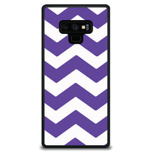 DistinctInk® Hard Plastic Snap-On Case for Apple iPhone or Samsung Galaxy - Purple White Chevron Stripes