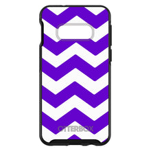 DistinctInk™ OtterBox Symmetry Series Case for Apple iPhone / Samsung Galaxy / Google Pixel - Purple White Chevron Stripes