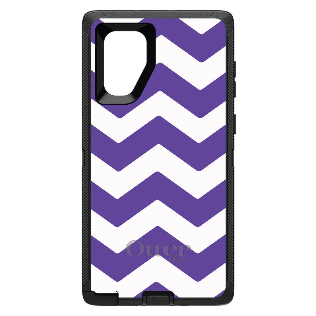 Purple White Chevron Stripes OtterBox Defender Case for iPhone & Galaxy, view 14