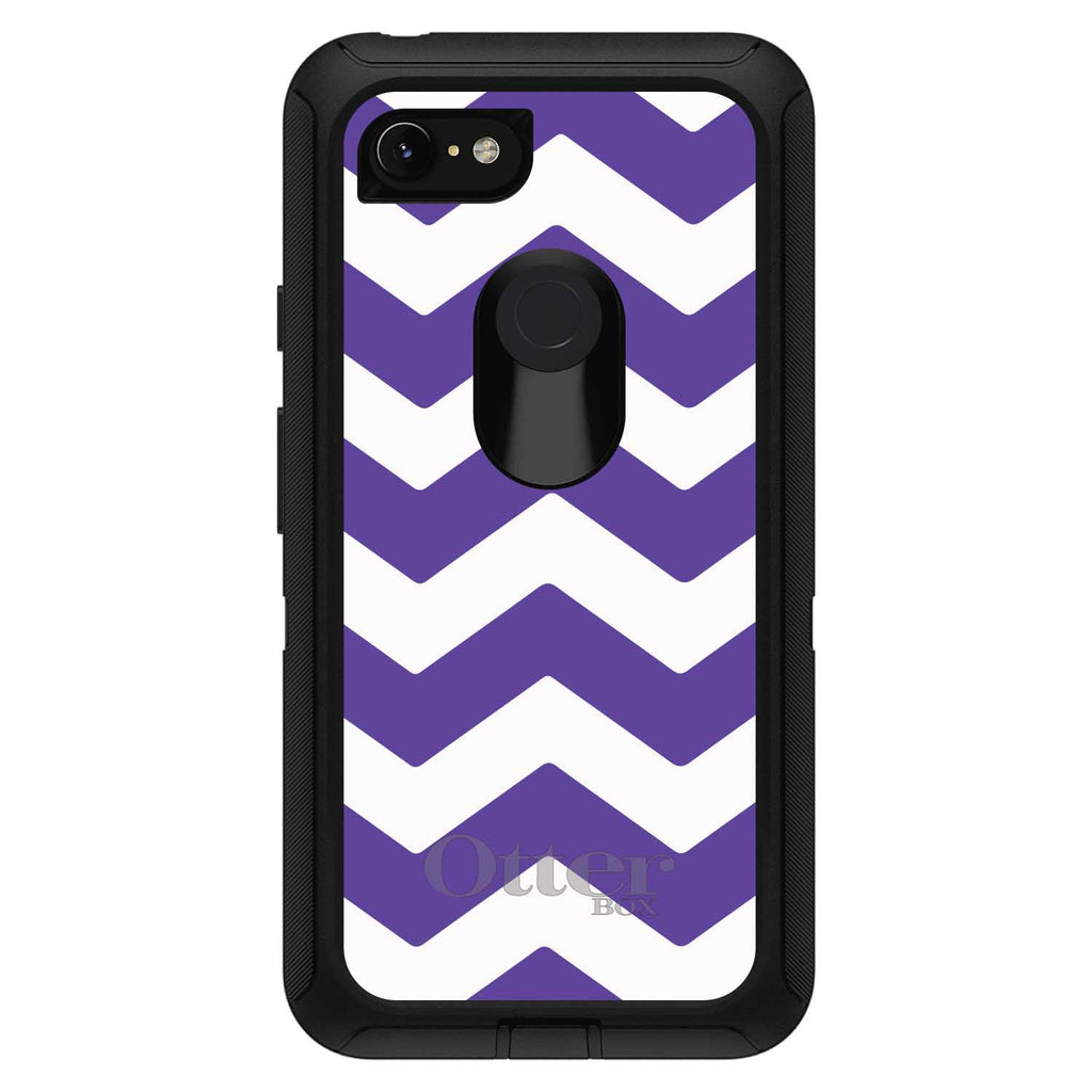 Purple White Chevron Stripes OtterBox Defender Case for iPhone & Galaxy, view 18