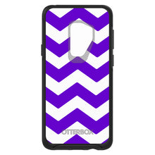 DistinctInk™ OtterBox Symmetry Series Case for Apple iPhone / Samsung Galaxy / Google Pixel - Purple White Chevron Stripes