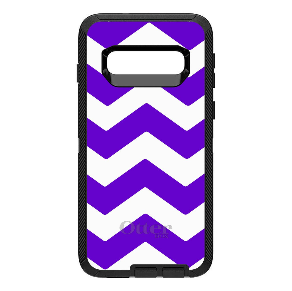 Purple White Chevron Stripes OtterBox Defender Case for iPhone & Galaxy, view 9