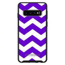 DistinctInk™ OtterBox Symmetry Series Case for Apple iPhone / Samsung Galaxy / Google Pixel - Purple White Chevron Stripes