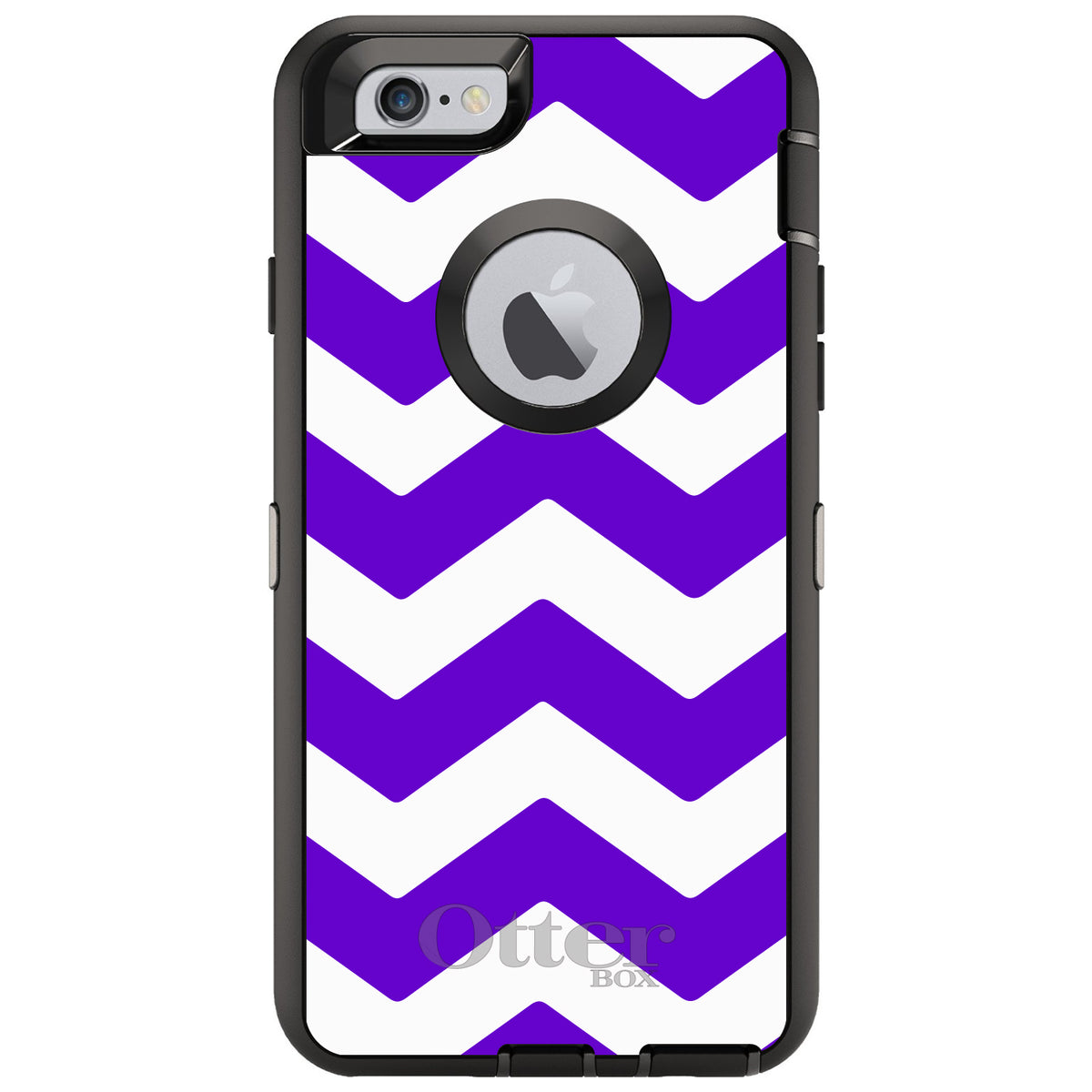 Purple White Chevron Stripes OtterBox Defender Case for iPhone & Galaxy, view 4