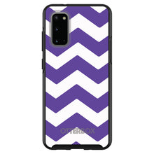 DistinctInk™ OtterBox Symmetry Series Case for Apple iPhone / Samsung Galaxy / Google Pixel - Purple White Chevron Stripes