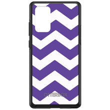 DistinctInk™ OtterBox Symmetry Series Case for Apple iPhone / Samsung Galaxy / Google Pixel - Purple White Chevron Stripes