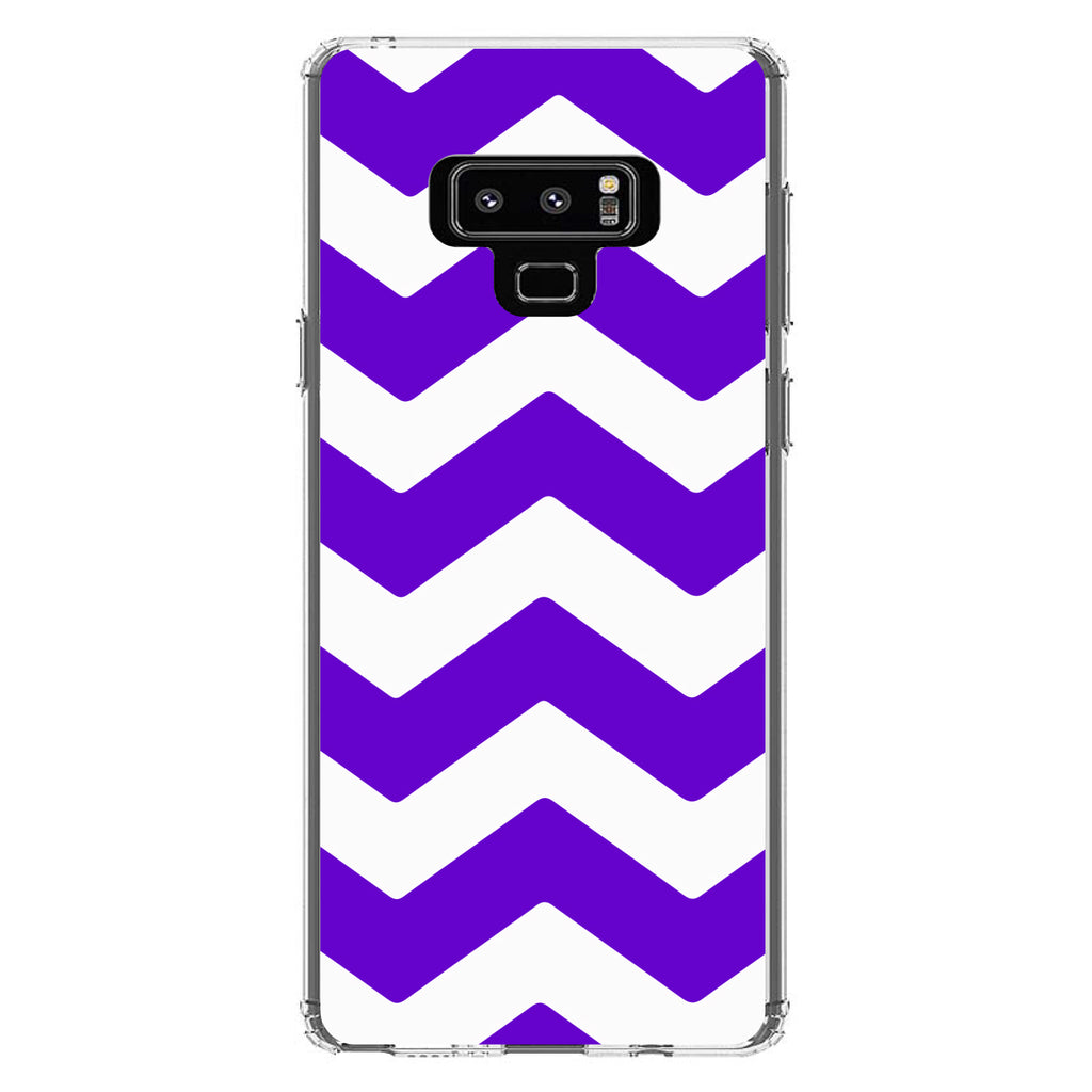 Purple White Chevron Stripes Clear Shockproof iPhone Case, view 11