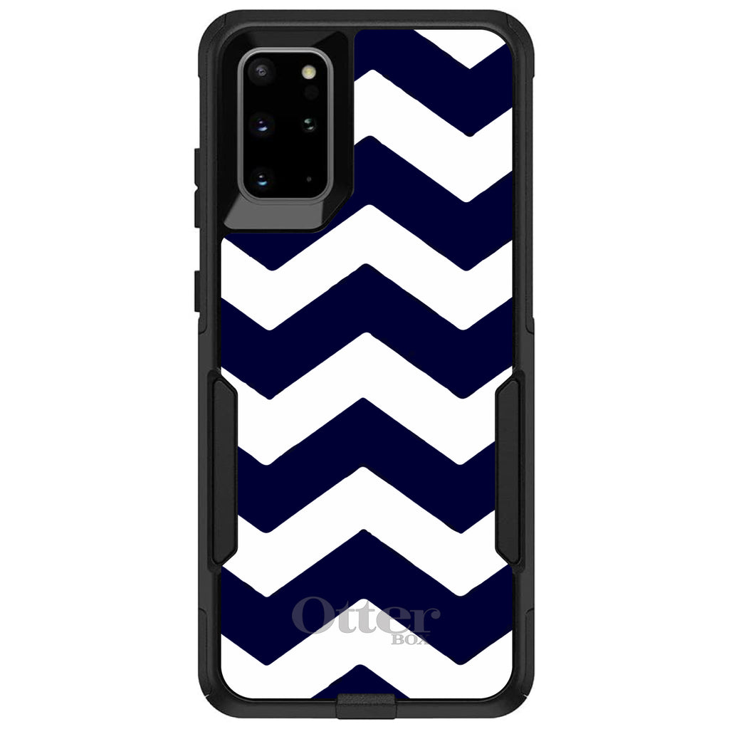 Navy Blue White Chevron Stripes OtterBox Commuter Case for iPhone & Galaxy, view 6