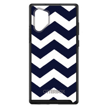 DistinctInk™ OtterBox Symmetry Series Case for Apple iPhone / Samsung Galaxy / Google Pixel - Navy Blue White Chevron Stripes