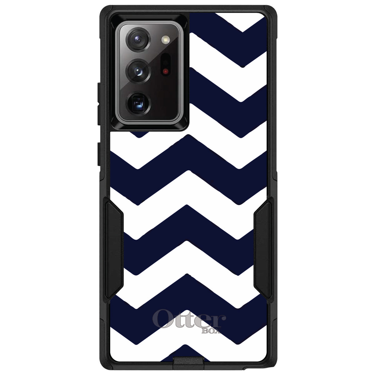 Navy Blue White Chevron Stripes OtterBox Commuter Case for iPhone & Galaxy, view 12