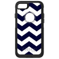 Navy Blue White Chevron Stripes OtterBox Commuter Case for iPhone & Galaxy