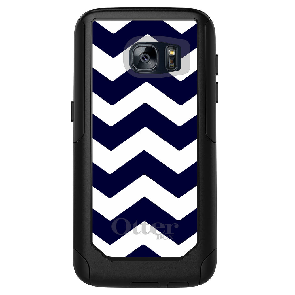 Navy Blue White Chevron Stripes OtterBox Commuter Case for iPhone & Galaxy, view 11