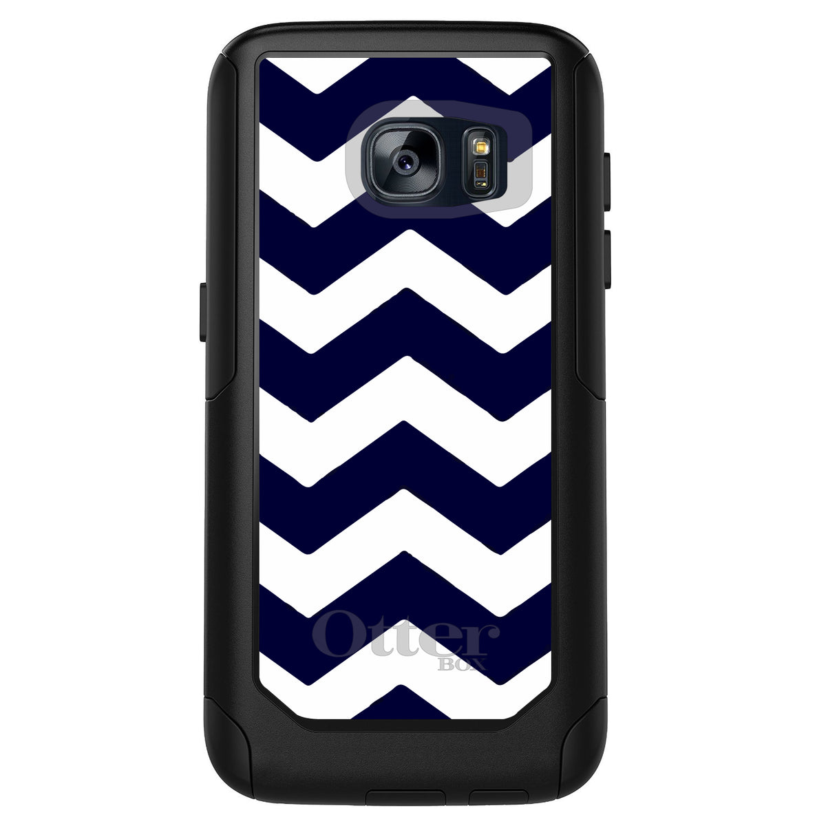 Navy Blue White Chevron Stripes OtterBox Commuter Case for iPhone & Galaxy, view 11