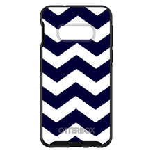 DistinctInk™ OtterBox Symmetry Series Case for Apple iPhone / Samsung Galaxy / Google Pixel - Navy Blue White Chevron Stripes