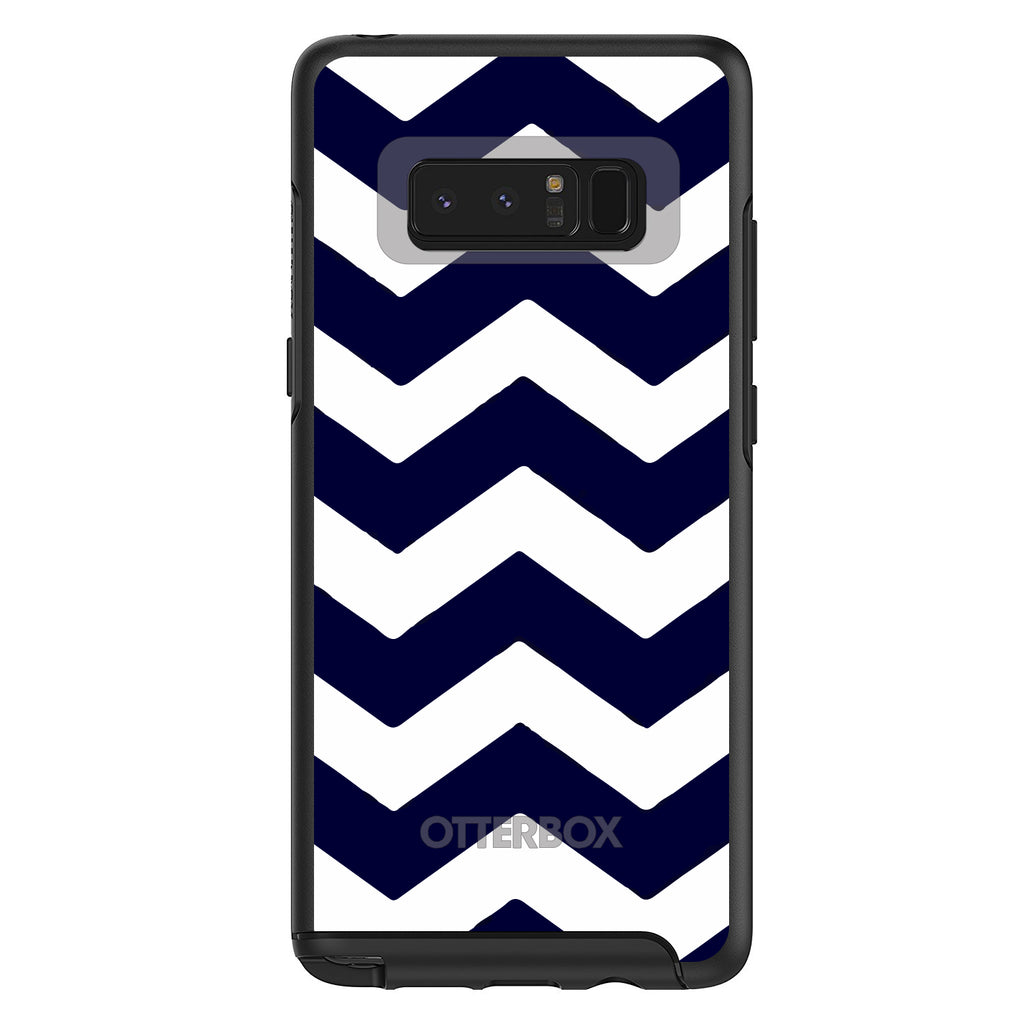 Navy Blue White Chevron Stripes OtterBox Symmetry Case for iPhone & Galaxy, view 14