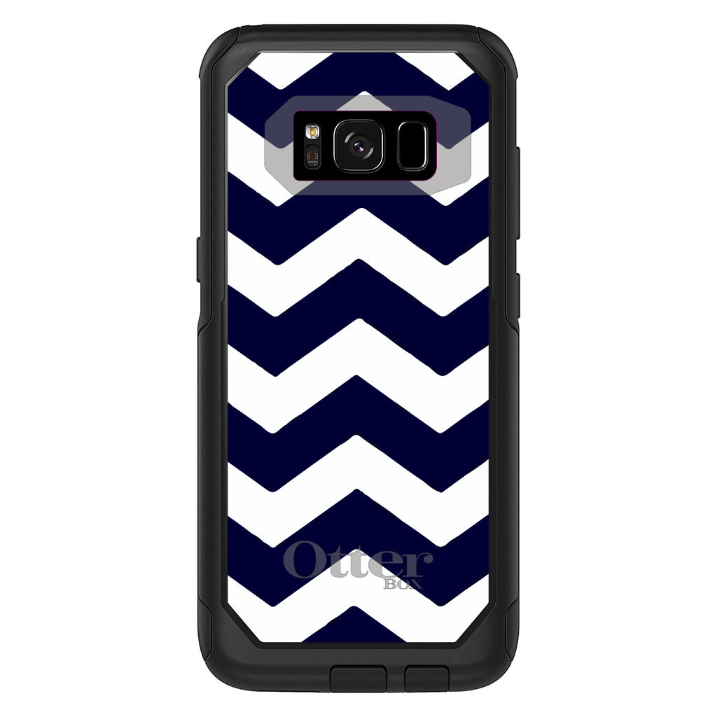 Navy Blue White Chevron Stripes OtterBox Commuter Case for iPhone & Galaxy, view 10
