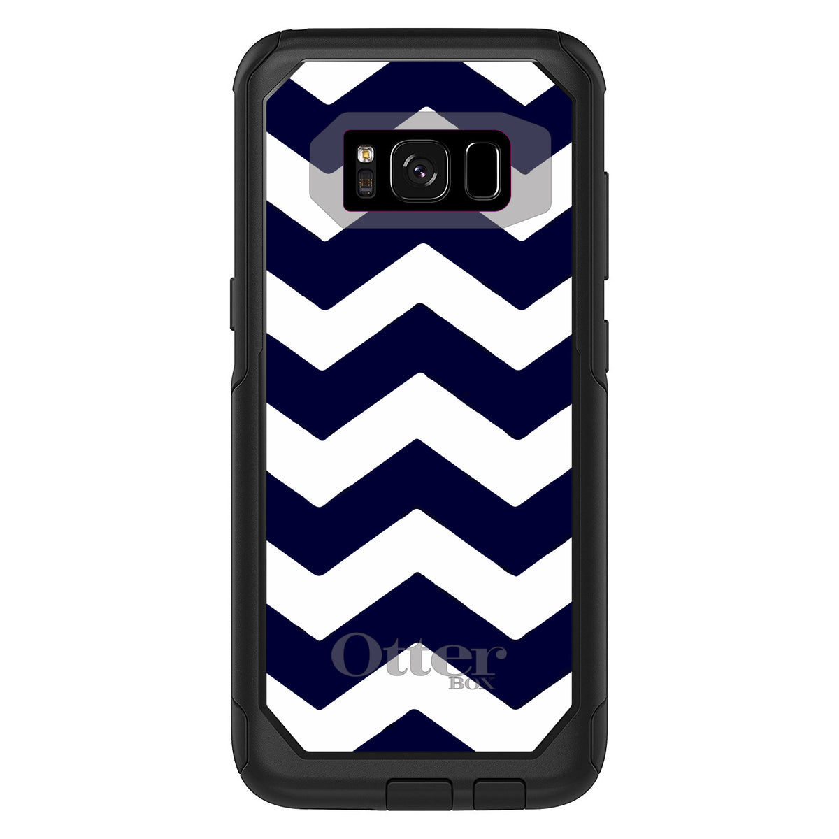 Navy Blue White Chevron Stripes OtterBox Commuter Case for iPhone & Galaxy, view 10