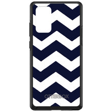 DistinctInk™ OtterBox Symmetry Series Case for Apple iPhone / Samsung Galaxy / Google Pixel - Navy Blue White Chevron Stripes