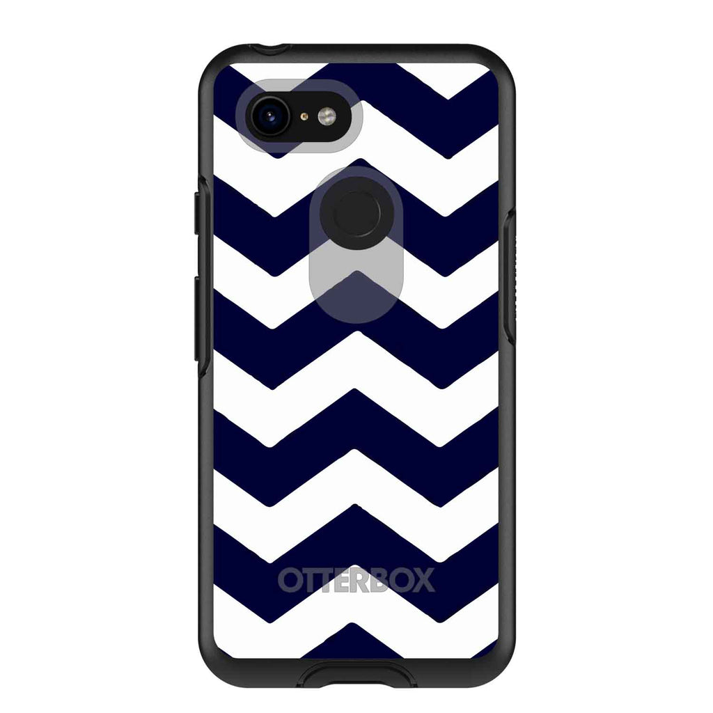 Navy Blue White Chevron Stripes OtterBox Symmetry Case for iPhone & Galaxy, view 15