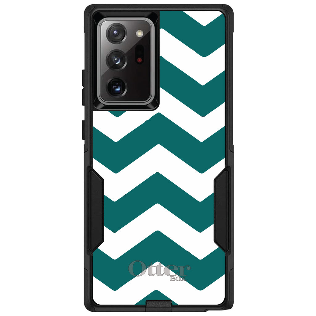 Teal White Chevron Stripes OtterBox Commuter Case for iPhone & Galaxy, view 12