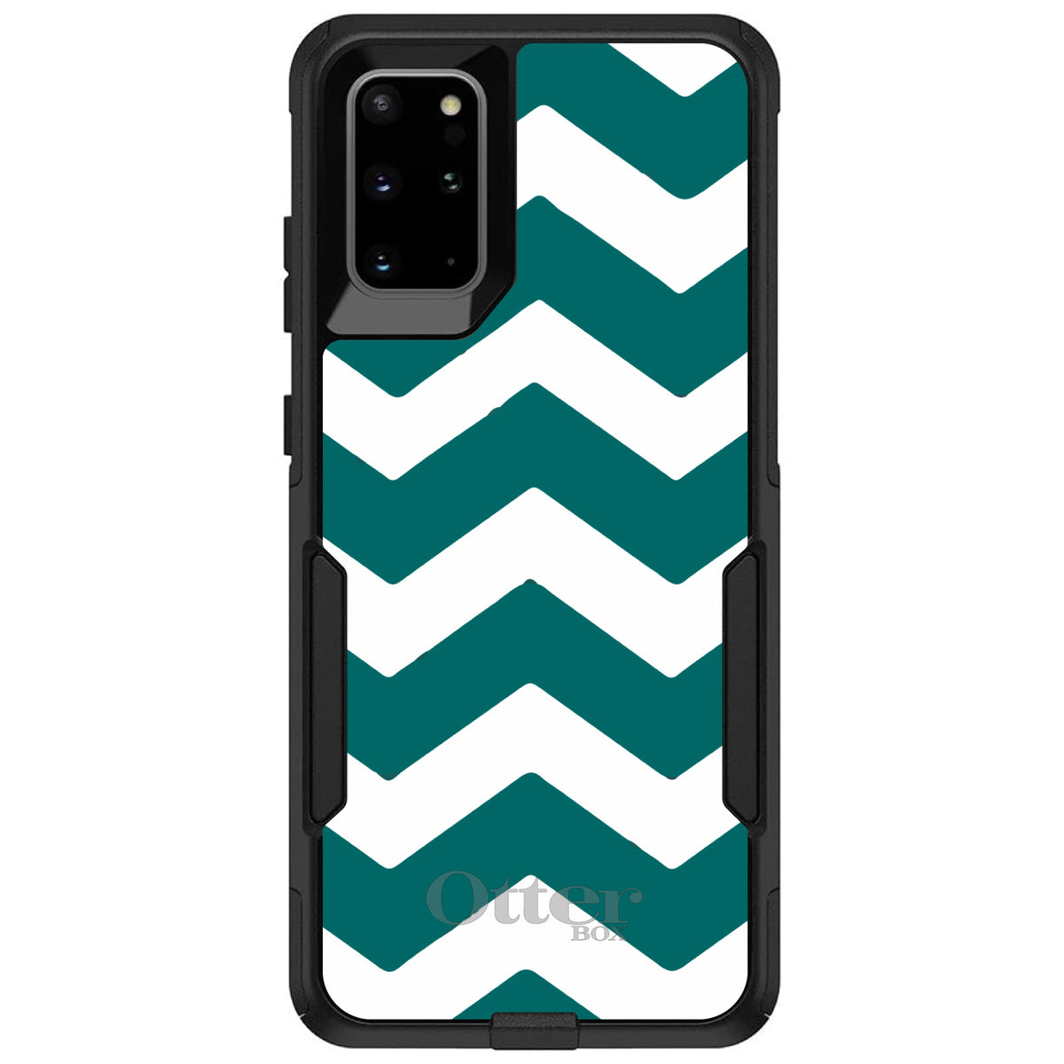 Teal White Chevron Stripes OtterBox Commuter Case for iPhone & Galaxy, view 6