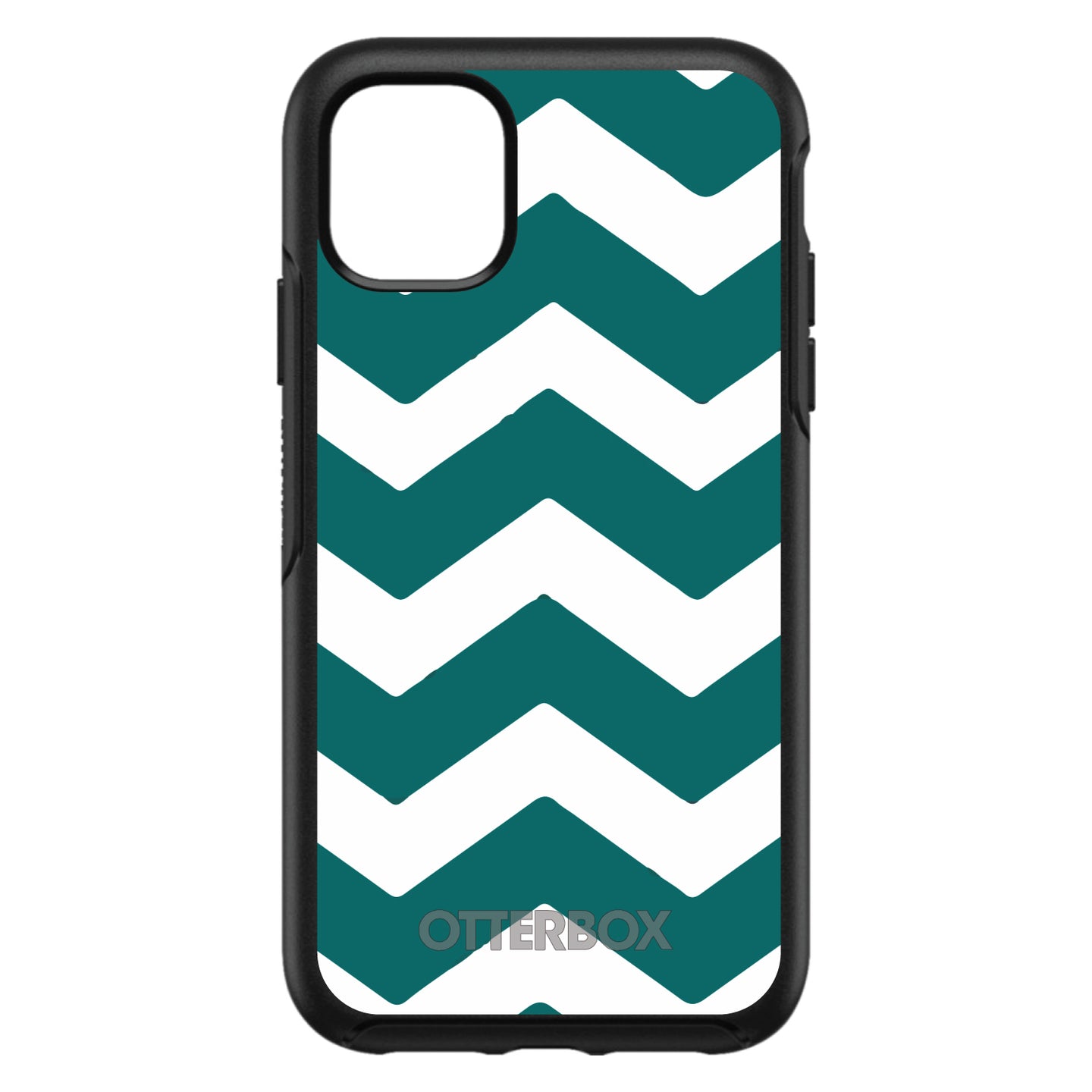 Teal White Chevron Stripes OtterBox Symmetry Case for iPhone & Galaxy