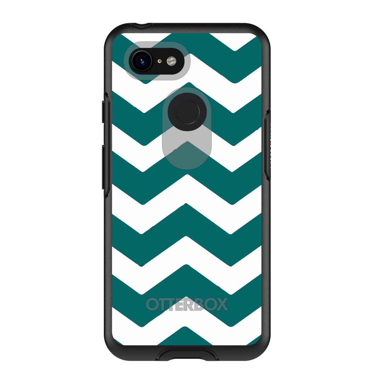 Teal White Chevron Stripes OtterBox Symmetry Case for iPhone & Galaxy, view 15
