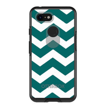 Teal White Chevron Stripes OtterBox Symmetry Case for iPhone & Galaxy